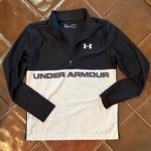 Under Armour Black and White Half-Zip Top